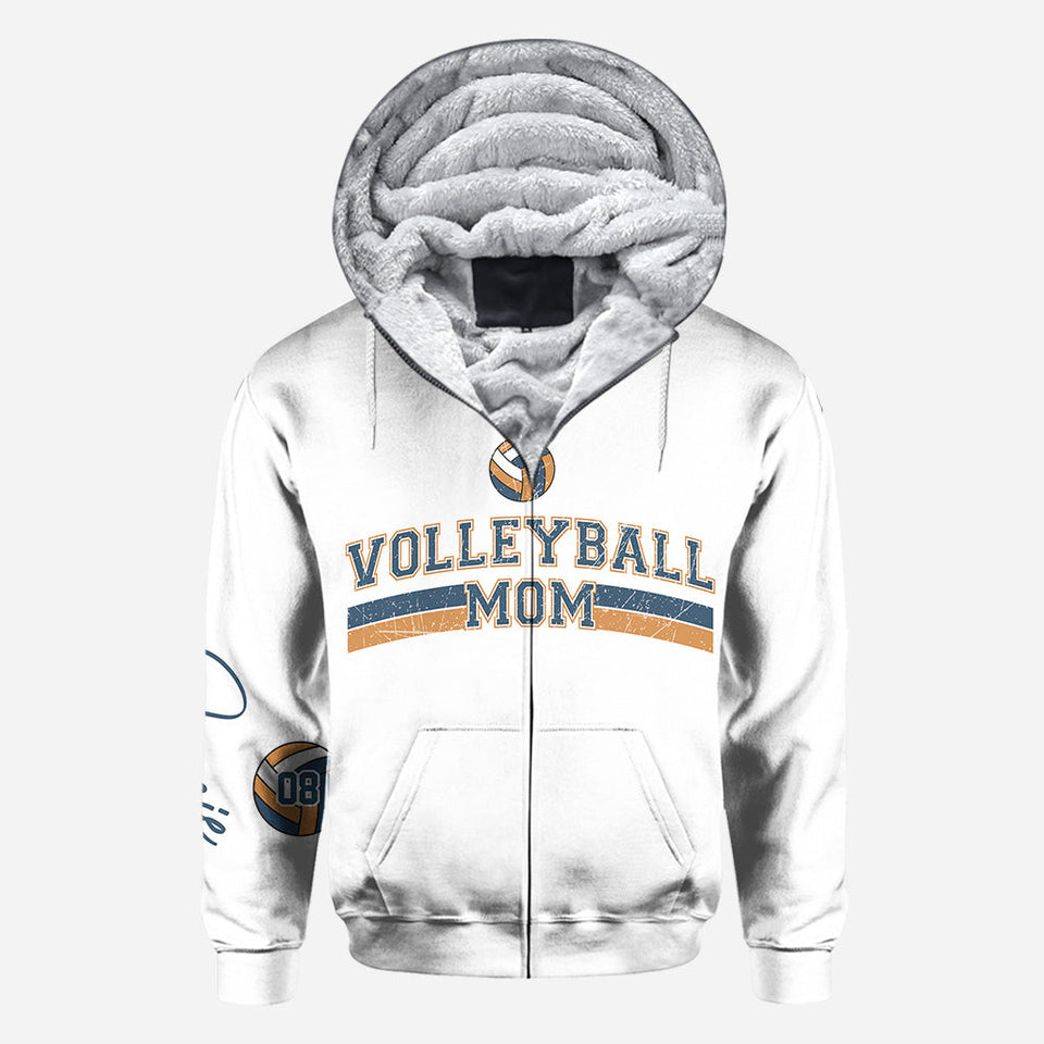 Volleyball Mom With Any Kid Name & Number - Personalized Volleyball All Over Shirt
