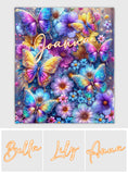 Beautiful Butterflies - Personalized Butterfly Blanket