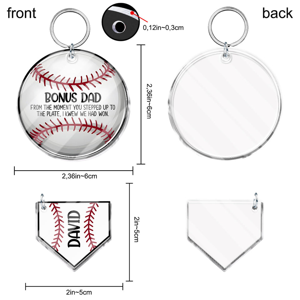 Bonus Dad - Personalized Father Keychain with Charms