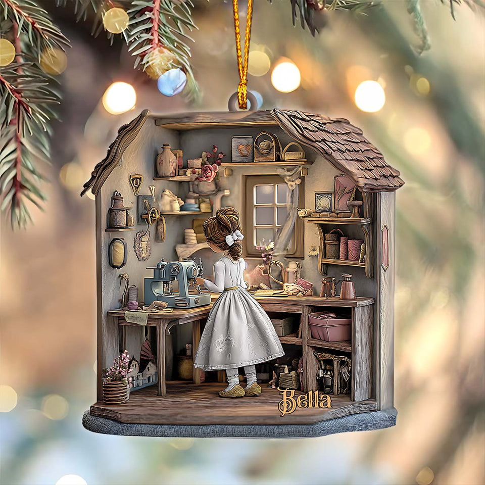 My Happy Place - Personalized Sewing Ornament
