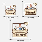 Best Fur Mom Dad Ever - Personalized Dog 2 Layered Wood Sign / Wood Plaque