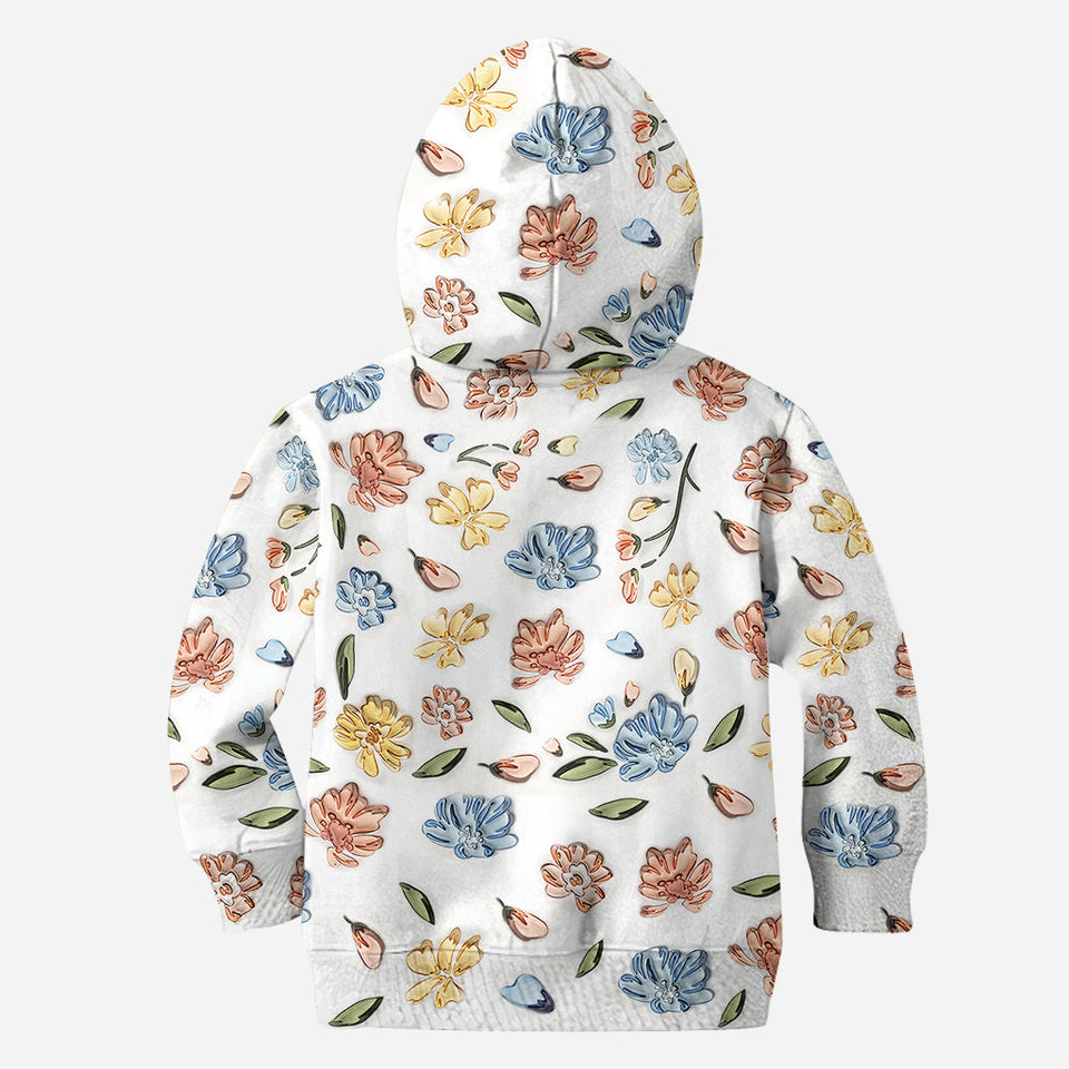 Mom's Love Hands Holding Pastel Floral - Personalized Mother All Over Shirt