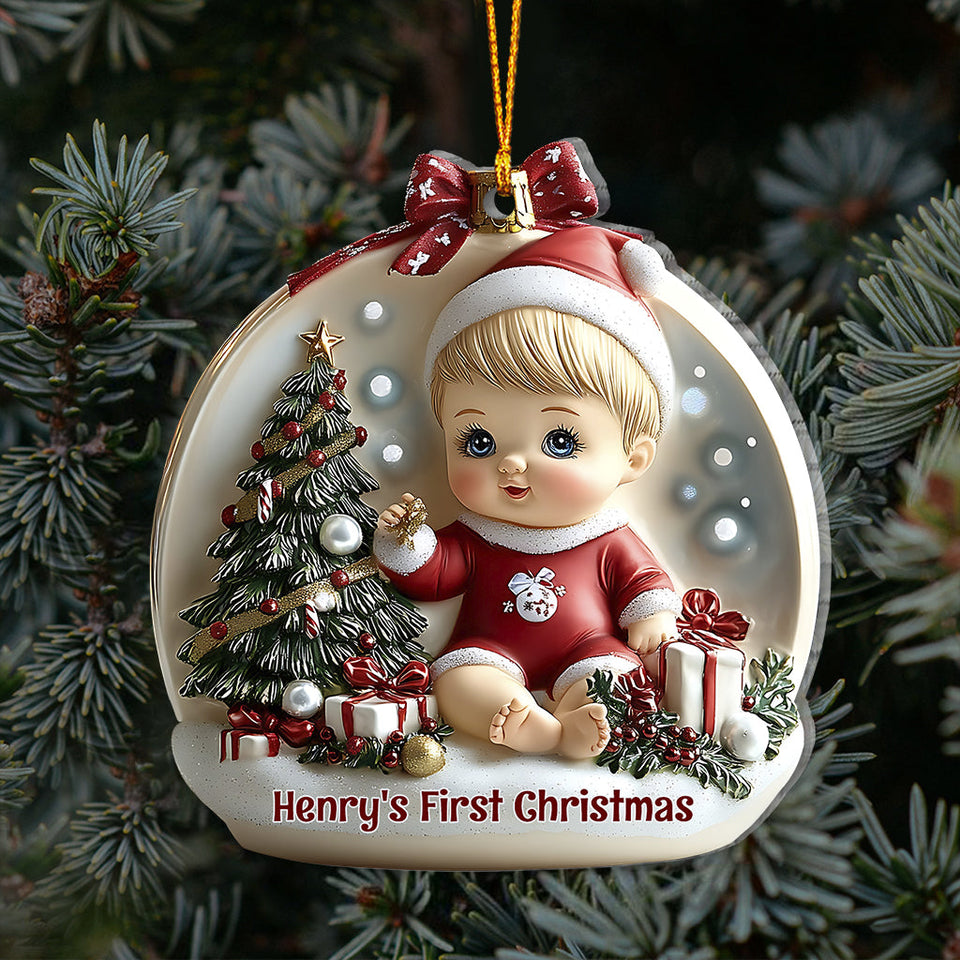 Baby First Christmas - Personalized Newborn Ornament