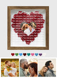 Custom Song Lyrics And Photo - Personalized Couple Flower Shadow Box