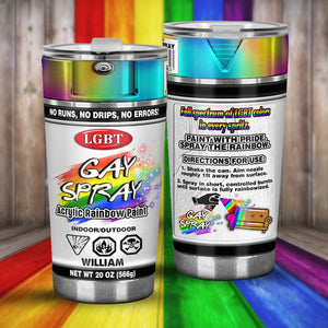 Gay Spray - Personalized LGBT Support Tumbler
