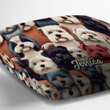 Dog Pattern - Personalized Dog Throw Pillow