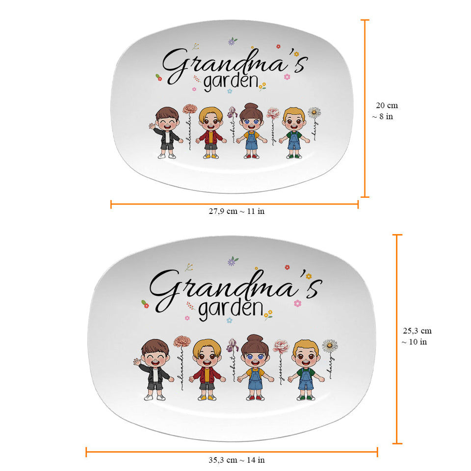If Nana Were Flowers - Personalized Grandma Plate