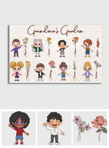 Grandma's Garden - Personalized Grandma Canvas And Poster