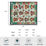 Beautiful Dachshunds Christmas - Personalized Dachshund Quilt