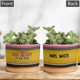 It Takes A Big Heart To Help Shape Little Minds Pencil - Personalized Teacher Ceramic Plant Pot