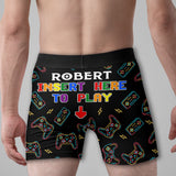 Insert Here To Play - Personalized LGBT Support Men’s Boxer Briefs