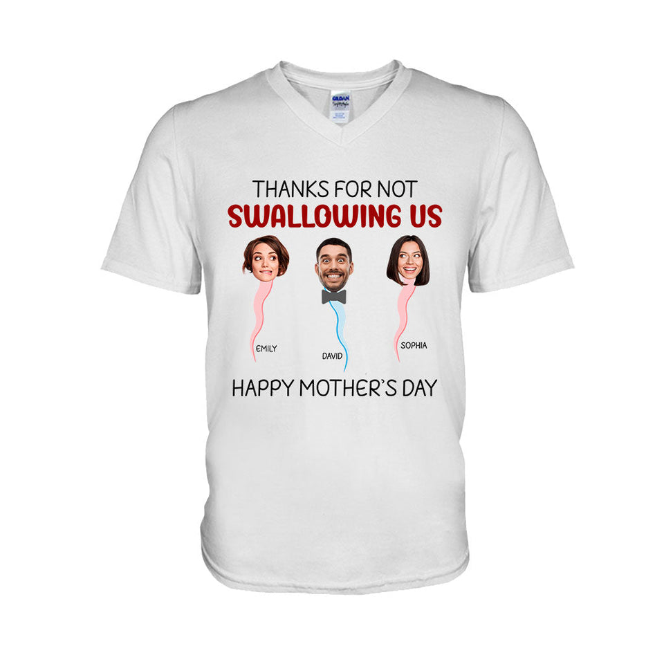 Thanks For Not Swallowing Us - Personalized Mother T-shirt And Hoodie