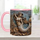 Beautiful Mermaid - Personalized Mermaid Accent Mug