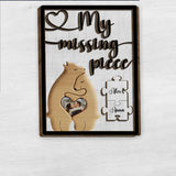 My Missing Piece - Personalized Couple 2 Layered Wood Sign / Wood Plaque