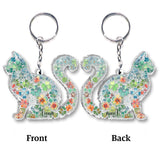 Lucky Cat - Personalized Cat Keychain