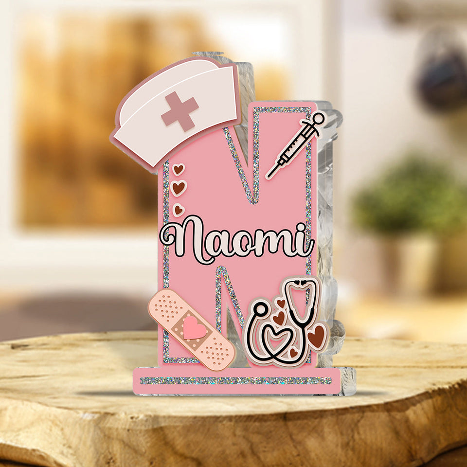 Nurse Letter - Personalized Nurse Custom Shaped Acrylic Plaque