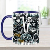Till Death Do Us Part - Personalized Skull Accent Mug