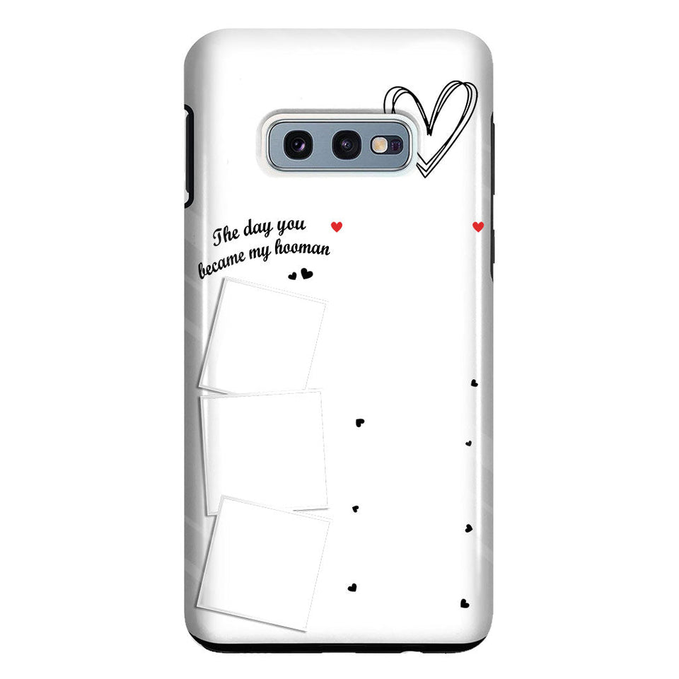The Day You Became My Hooman Dog Cat Pet Lover Custom Photos And Calendar - Personalized Dog Clear Phone Case