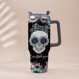 You Are My Sunshine - Personalized Skull Tumbler With Handle