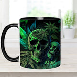 Cannabis Skull - Personalized Weed Accent Mug
