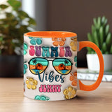 Summer Vibes Inflated - Personalized Sea Lover Accent Mug