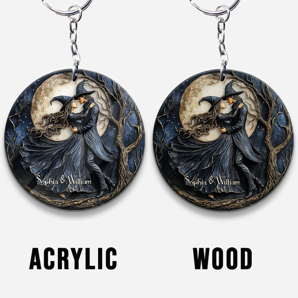 True Love Never Dies - Personalized Witch Keychain