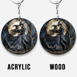 True Love Never Dies - Personalized Witch Keychain