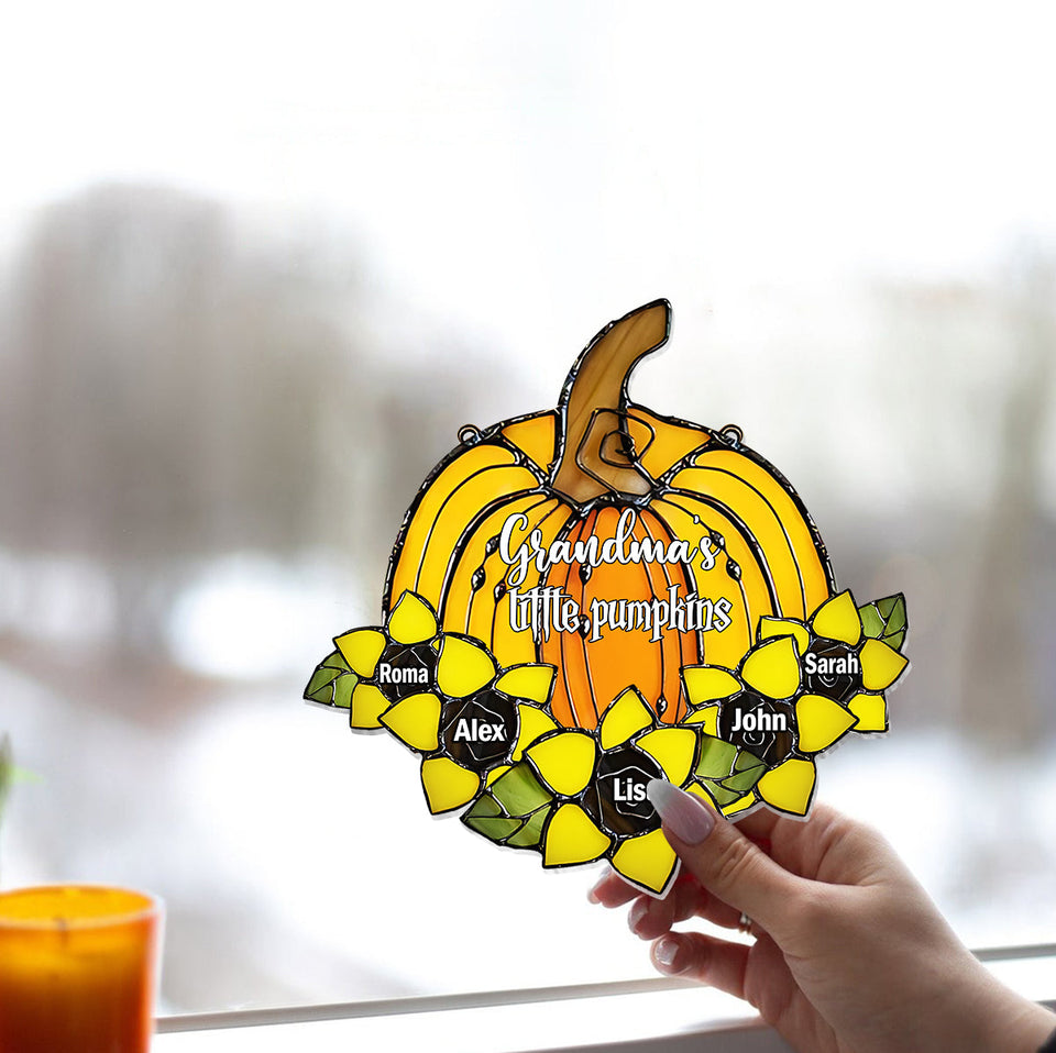 Tis The Season To Be - Personalized Grandma Window Hanging Suncatcher Ornament