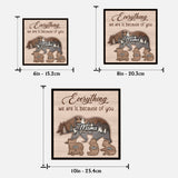Mama Bear - Personalized Mother 2 Layered Wood Sign / Wood Plaque