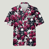 Rose Skull Summer - Personalized Skull Hawaiian Shirt
