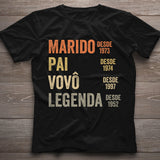 Marido Pai Vovô Legenda Desde - Personalized Grandpa T-shirt And Hoodie