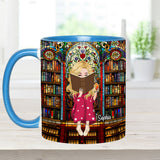 Just A Girl Who Loves Books - Personalized Book Accent Mug