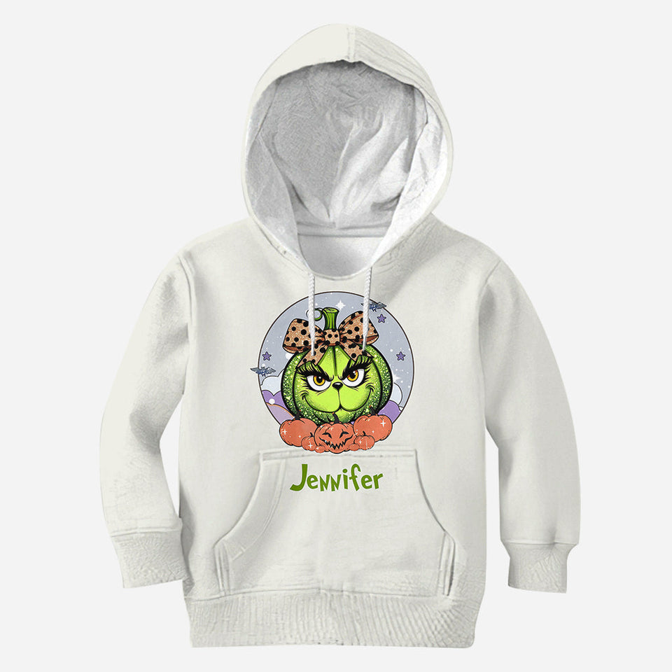 Green Pumpkin Mama Any Title - Personalized Stole Christmas All Over Shirt