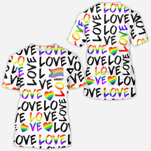 Love is Love - Personalized LGBT Support All Over Shirt