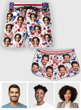 Face Customized Tropical Flag - Personalized Couple Men Shorts and Women Shorts