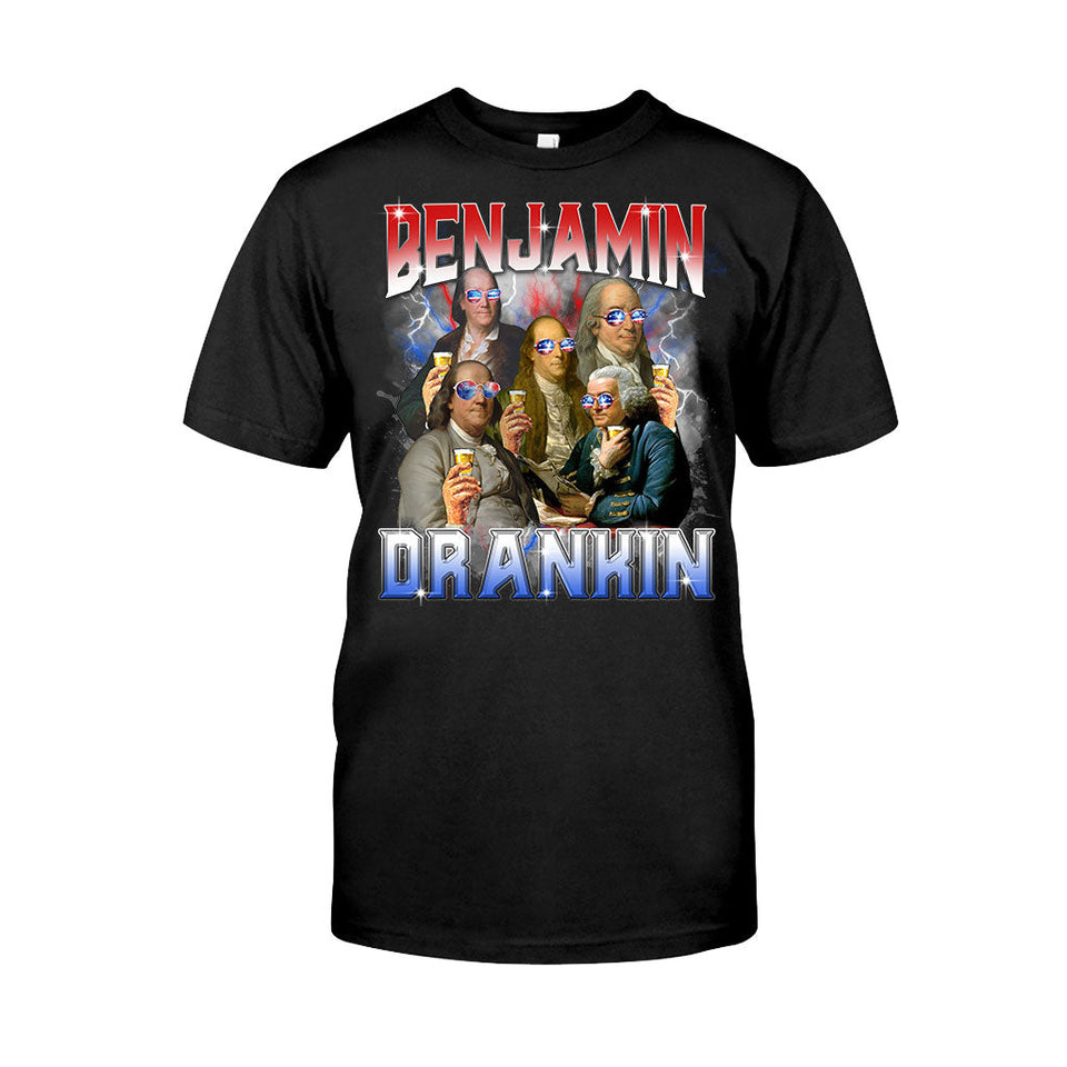 Benjamin Drankin Bootleg Rap Vintage Style - Patriot T-shirt And Hoodie