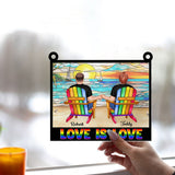 You Are My Missing Piece - Personalized LGBT Support Window Hanging Suncatcher Ornament