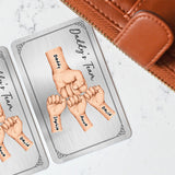 Daddy's Team - Personalized Father Wallet Insert Card