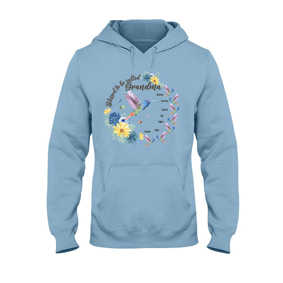 Blessed To Be Called Grandma Nana Gigi - Personalized Grandma T-shirt And Hoodie