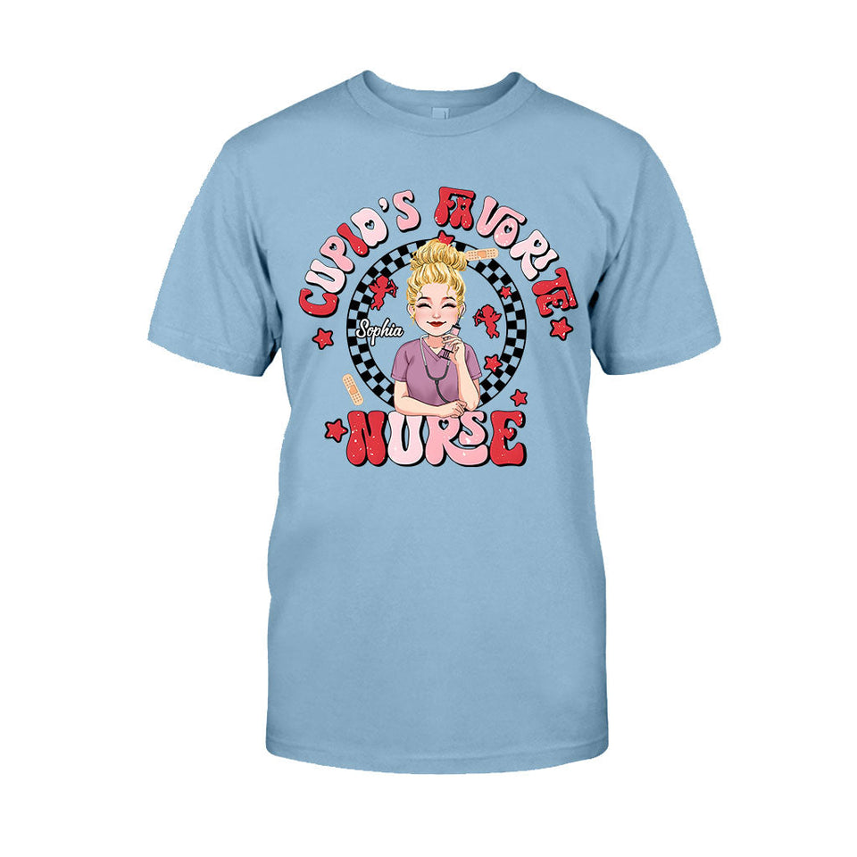 Cupid Favorite Nurse - Personalized Nurse T-shirt And Hoodie