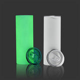 Fuck Around And Find Out - Personalized Skull Glow Skinny Tumbler