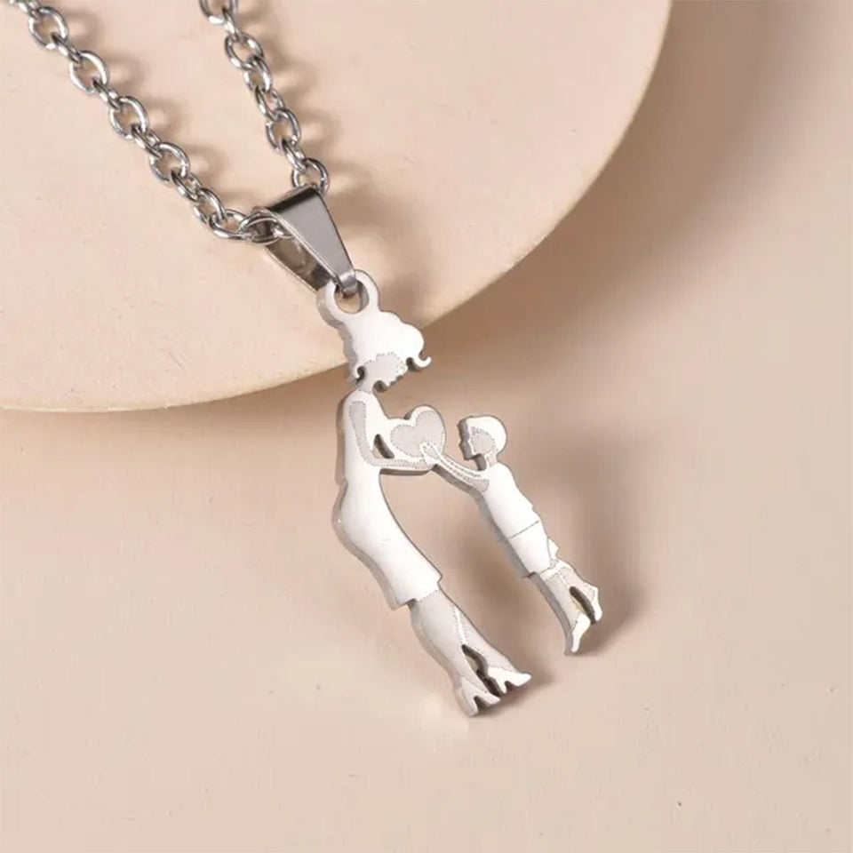 Mom With Children Custom Pendants Necklace - Mother Mom With Children Custom Pendants Necklace