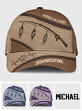 Hooked On Dad - Personalized Father Classic Cap