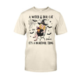 A Witch And Her Cat - Personalized Witch T-shirt And Hoodie