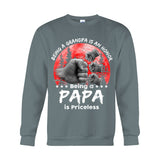 Father Son Red Moon Fist Bump - Personalized Father T-shirt And Hoodie