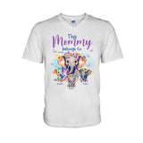 Elephants This Mommy Belongs To - Personalized Mother T-shirt And Hoodie