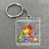 Daddysaurus Grandpasaurus 3D Dinosaurs - Personalized Father Keychain