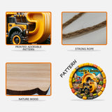 Construction Vehicles Letter - Personalized Kid Custom Shaped Wood Sign