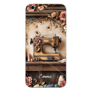 Beautiful Sewing Machine - Personalized Sewing Clear Phone Case