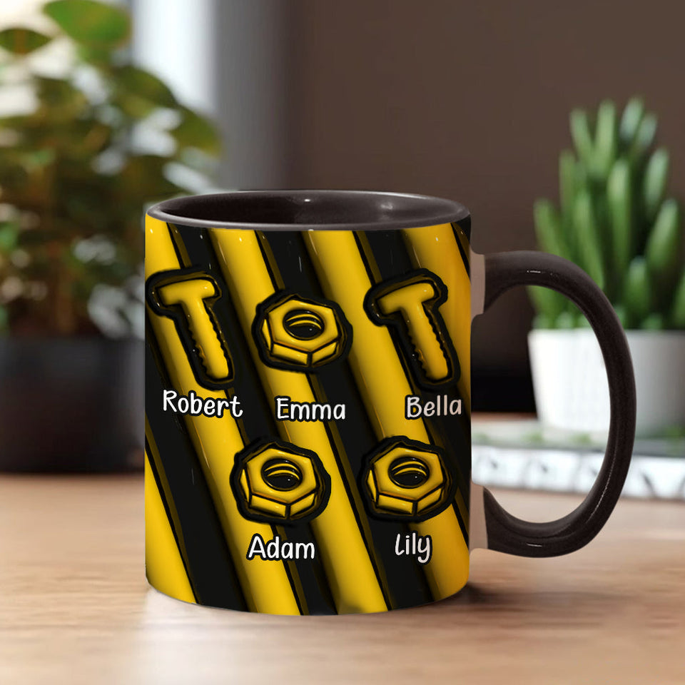 If Dad Can't Fix It We're All Screwed - Personalized Father Accent Mug